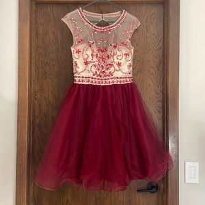 Knee-length sequin dress